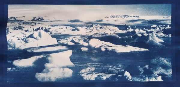 Impressions d'Islande, 2023 - Recherches en cyanotype