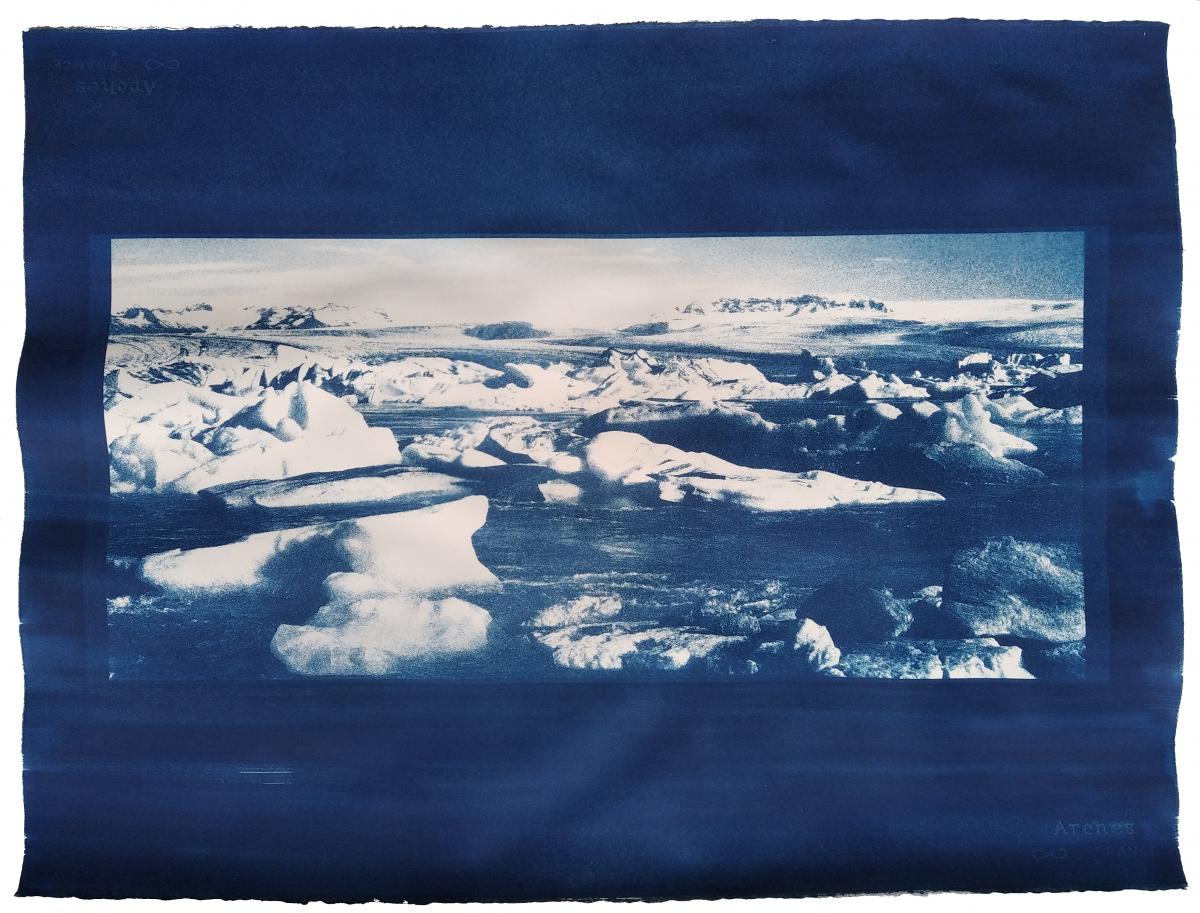 Impressions d'Islande, 2023 - Recherches en cyanotype