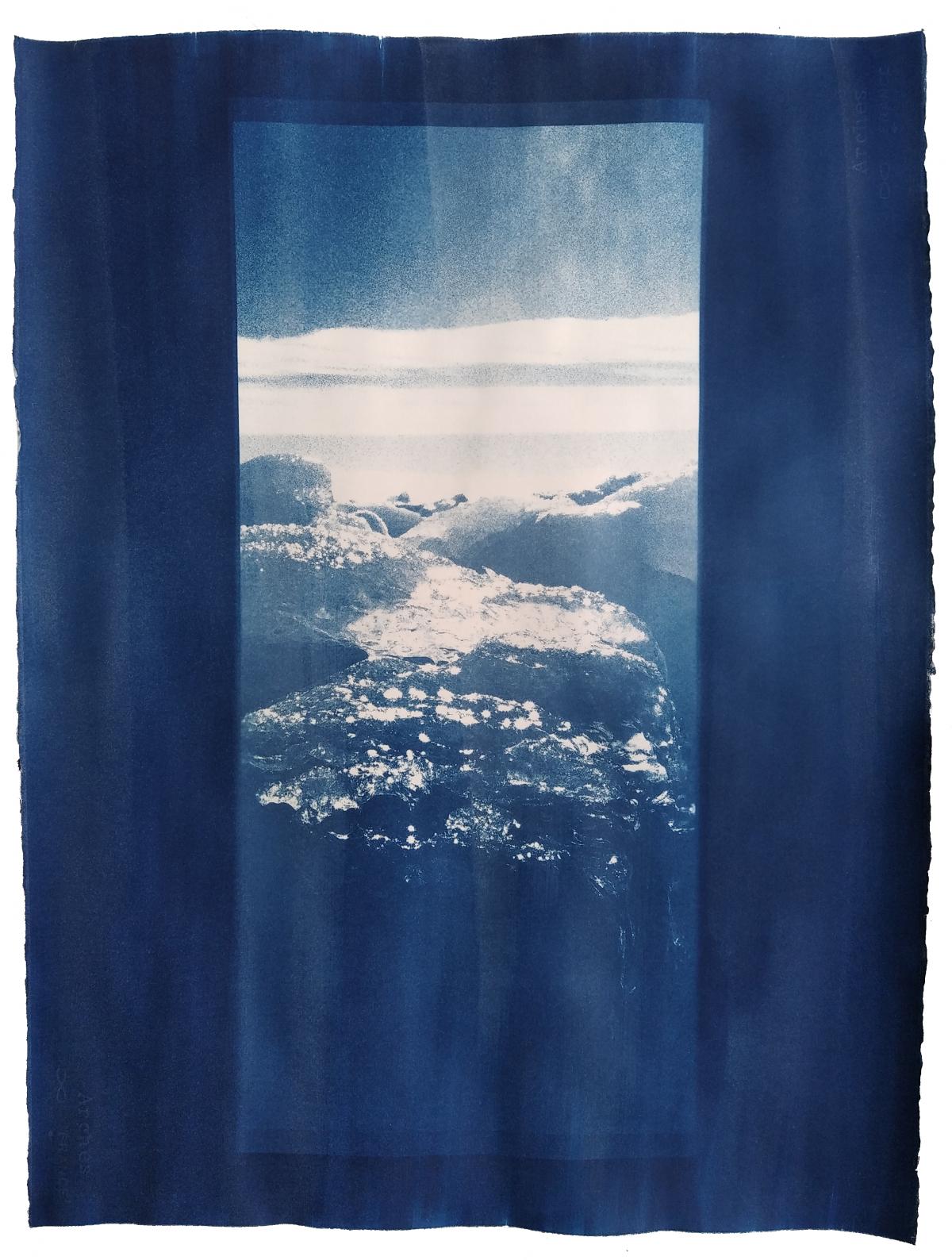 Impressions d'Islande, 2023 - Recherches en cyanotype