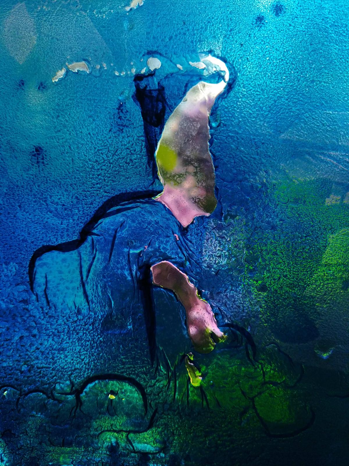 Femme à la mer, 2021 - Recherches en cyanotype