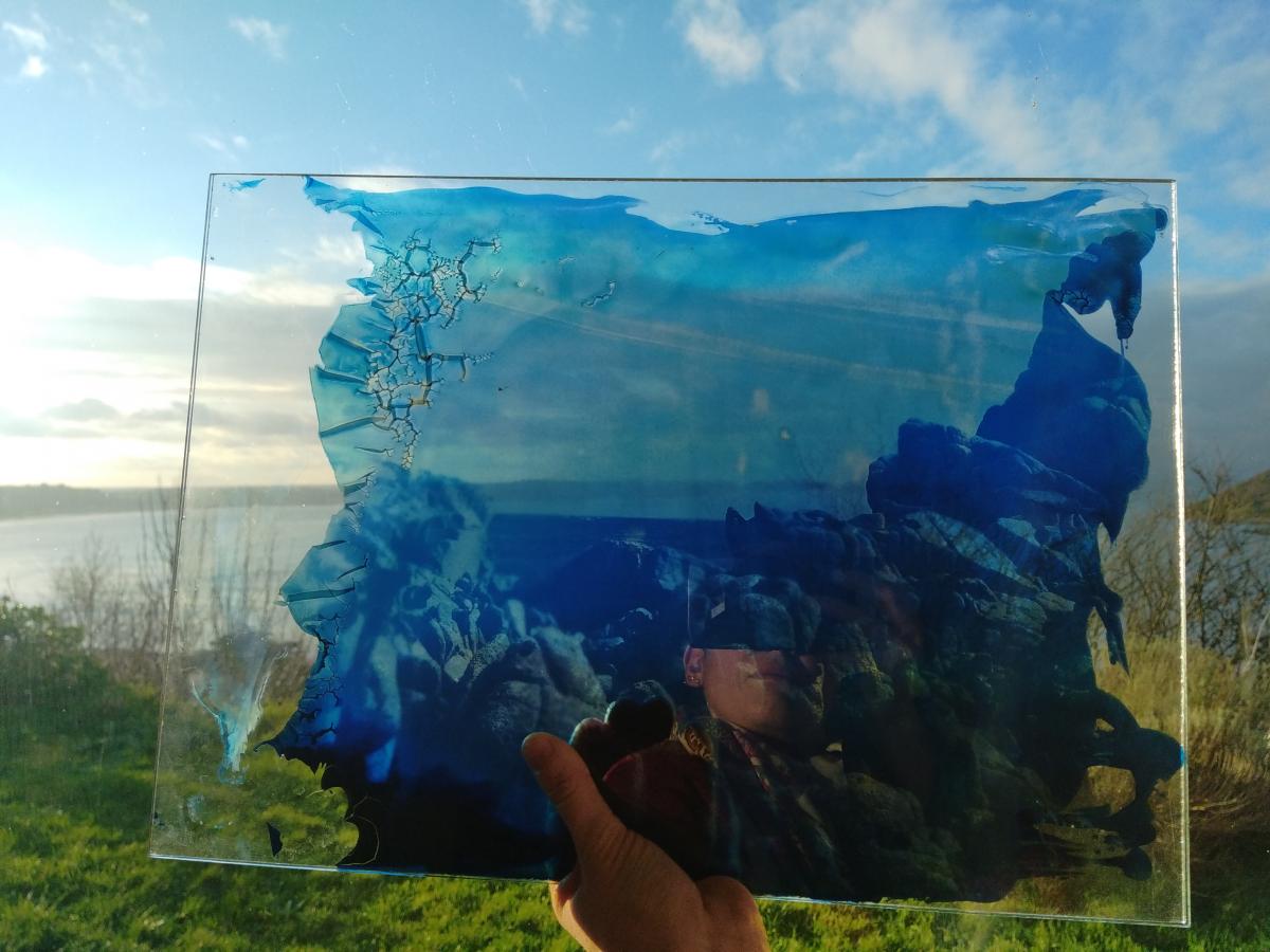 Femme à la mer, 2021 - Recherches en cyanotype