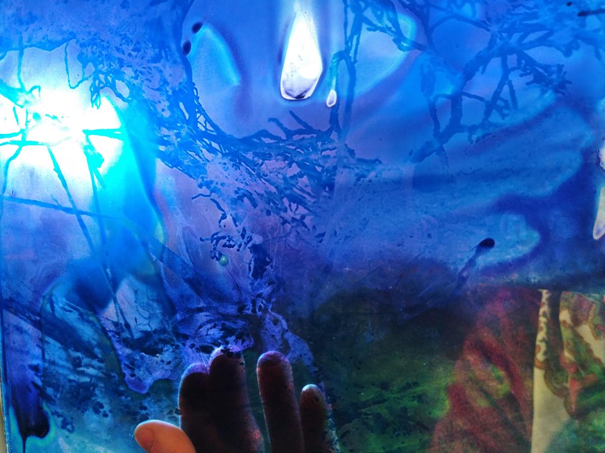 Femme à la mer, 2021 - Recherches en cyanotype